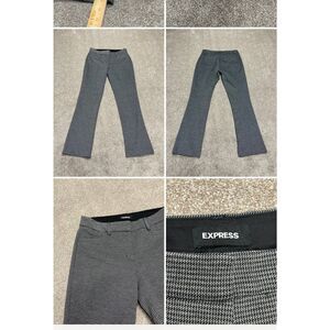 Express womens columnist barley boot pants sz 4R 9” rise black white trousers